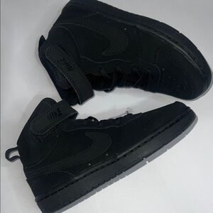 New no box Nike Court Borough All-Black High-Top Sneakers